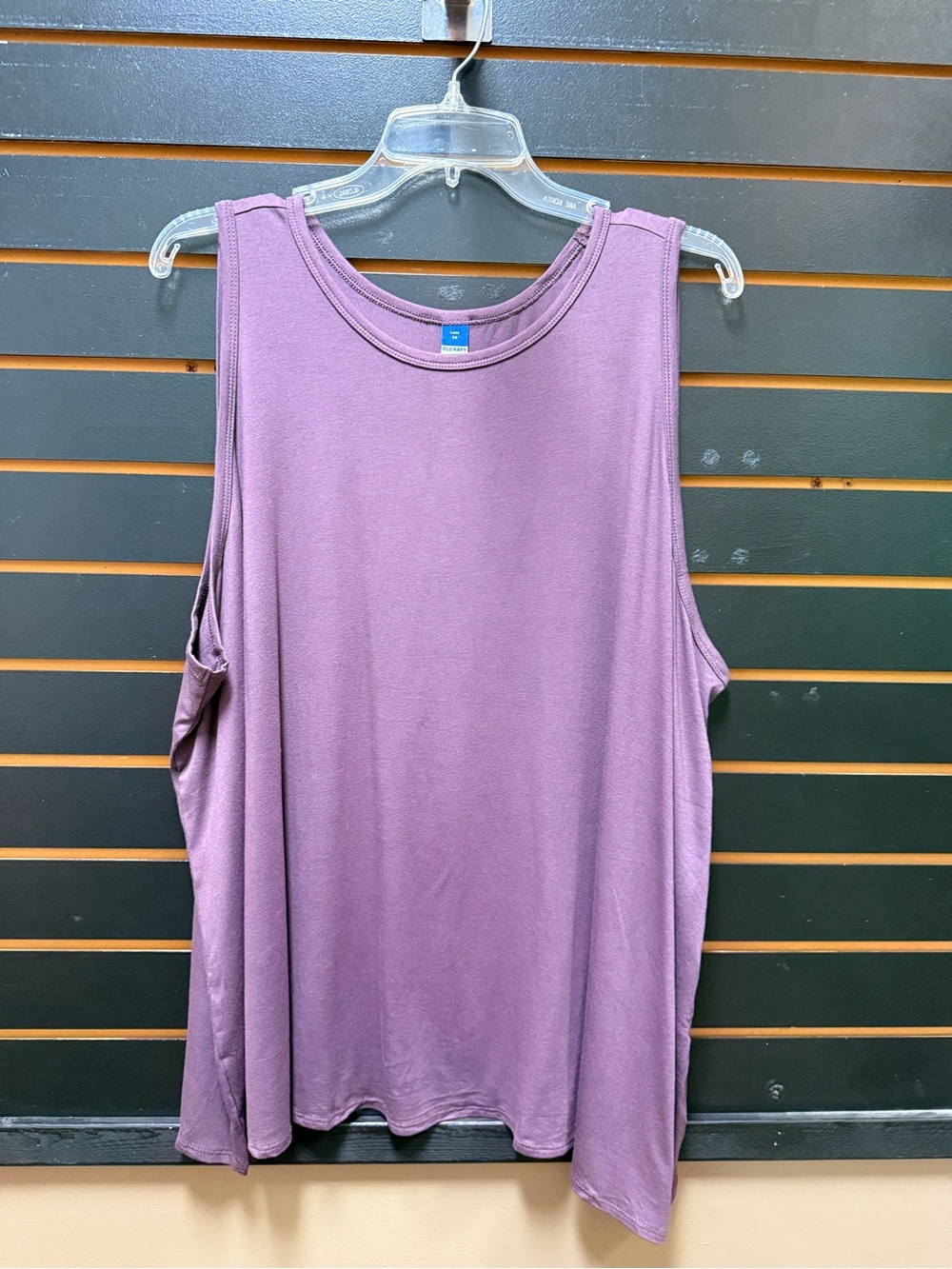 Old Navy Luxe Tank Top 3X Dusty Purple Sleeveless Swing Relaxed Plus Size